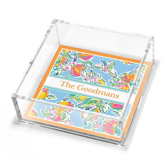 Just Peachy Petite Lucite Trinket Tray